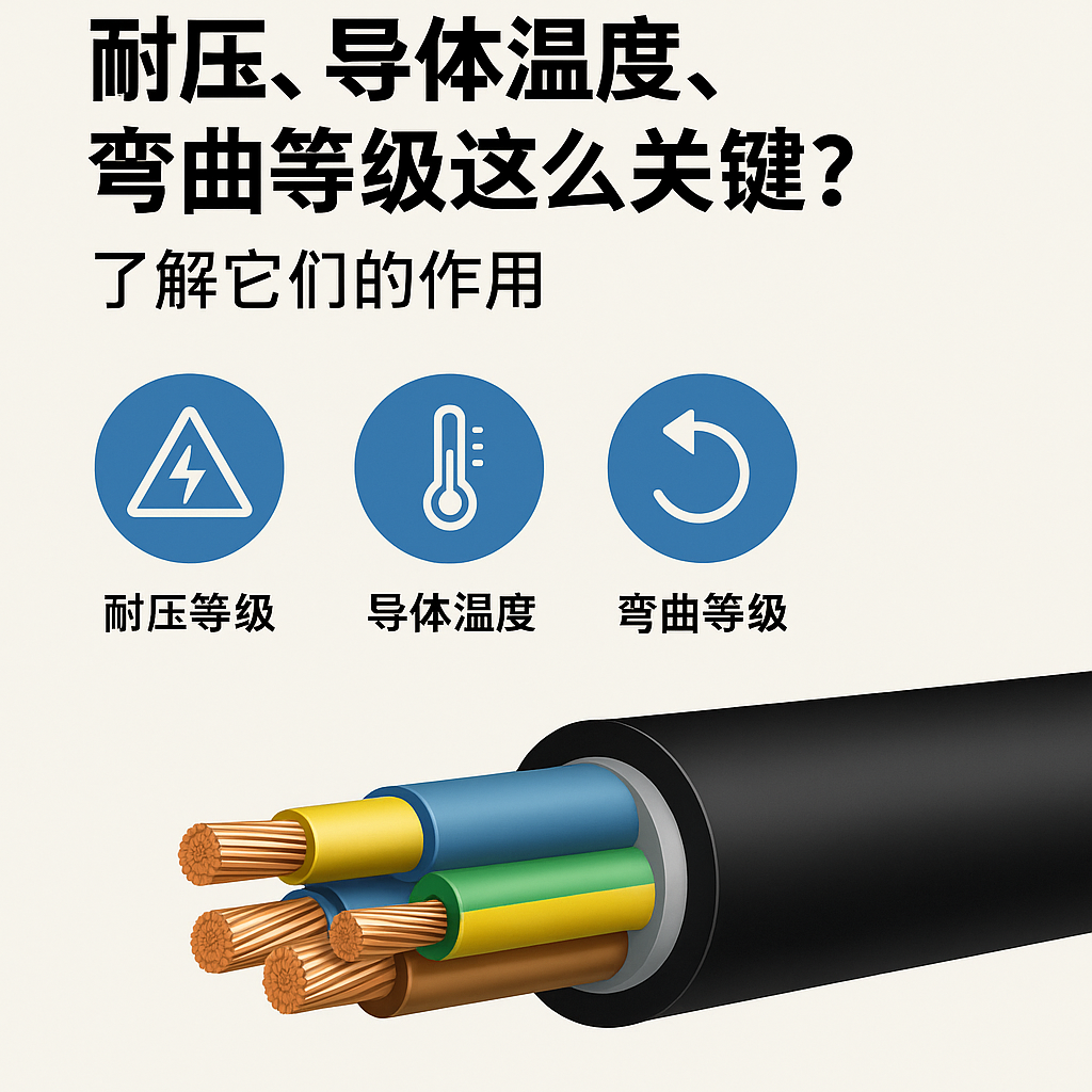 为什么充电电缆的耐压、、导体温度、、弯曲品级这么要害？？相识它们的作用